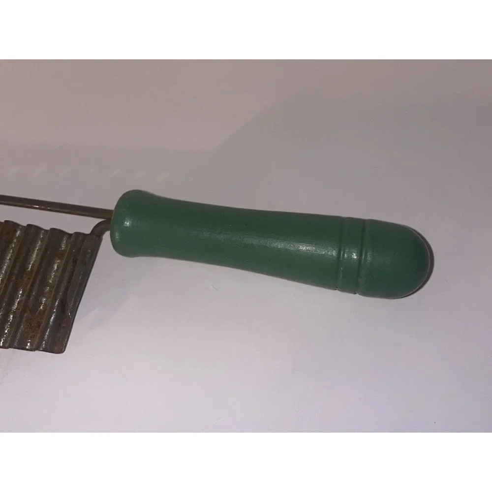 Vintage Green Wooden Handle  7